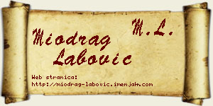 Miodrag Labović vizit kartica